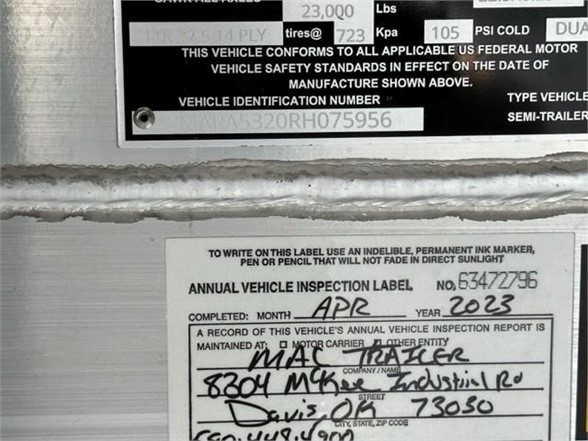 2025 MAC TRAILER MFG 53FT | SH075956 - image 6 of 6