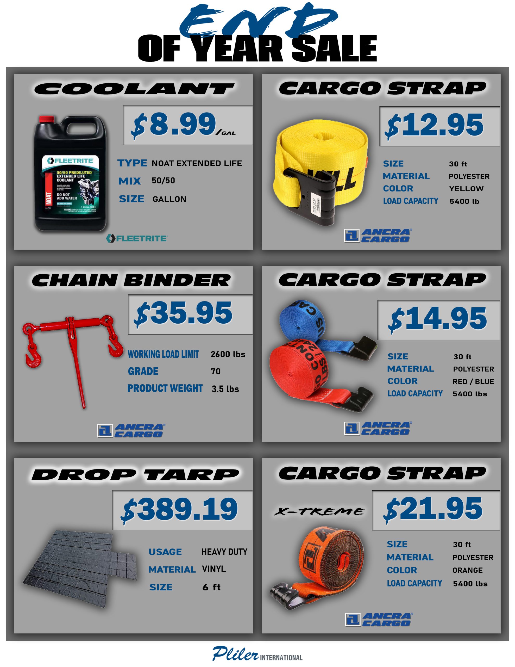 End of Year flyer - Parts Sales